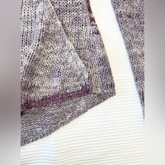 PrAna Vignette V-neck Knit Sweater Asymmetrical Purple Tart - Picture 8 of 13